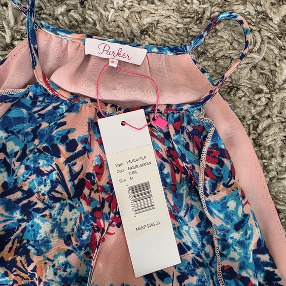 NWT Parker Ruffle Drop Waist Sleeveless Dress Size Medium - Picture 6 of 9